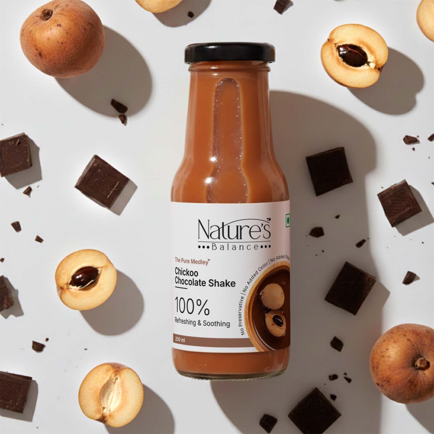 Chikoo Chocolate Shake - 245 Kcal