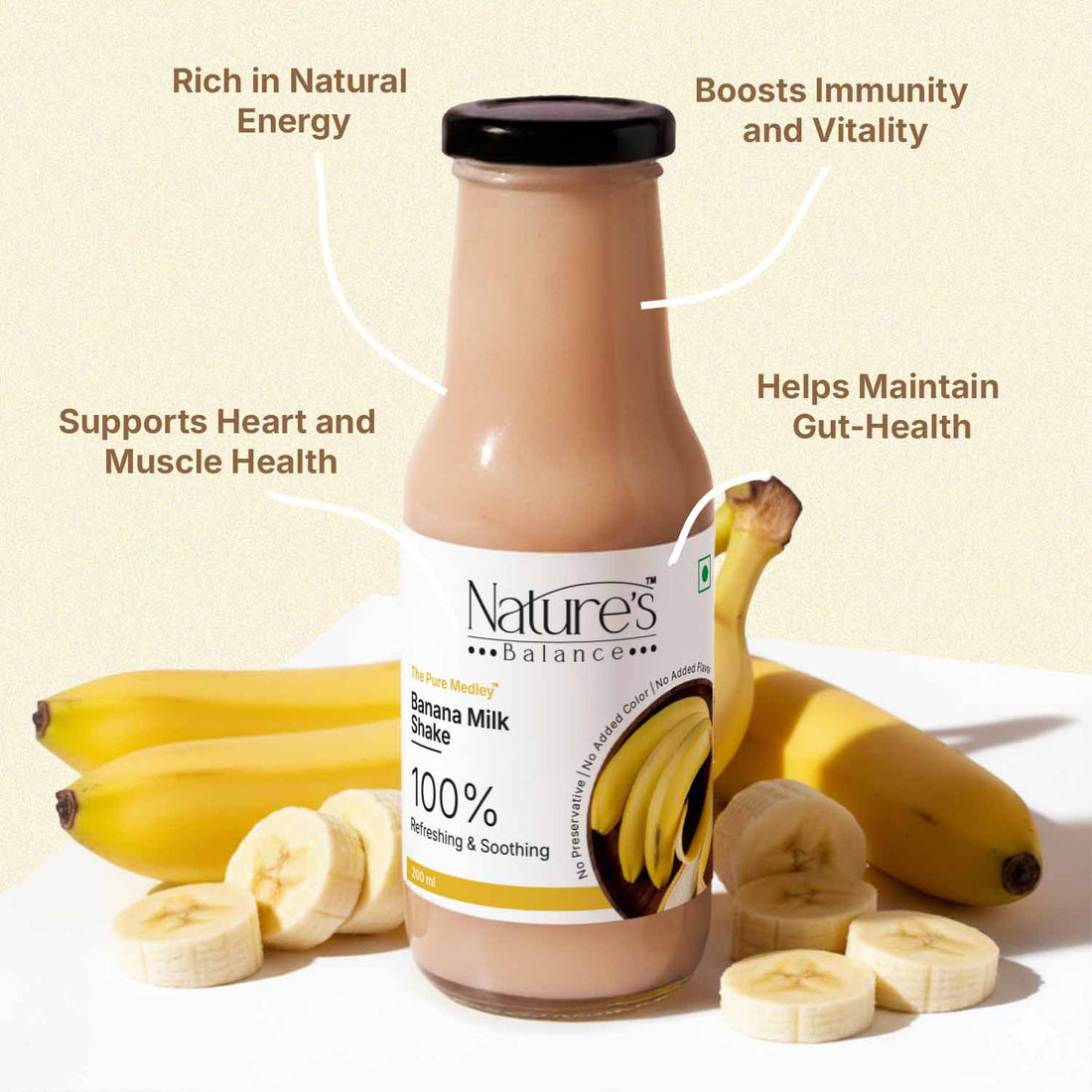 Banana Milk Shake - 200 Kcal